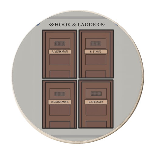 Ghostbusters Suit Up - personalised beer coaster by Danny Welch