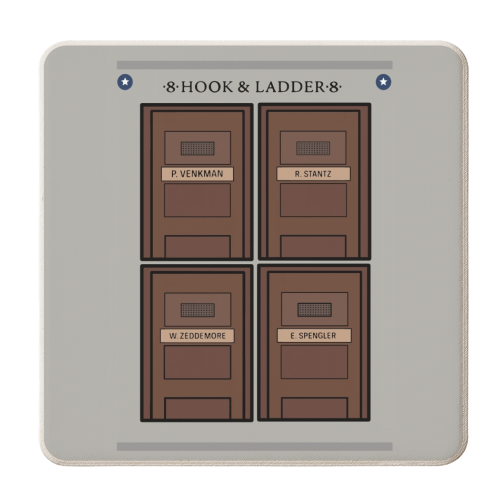 Ghostbusters Suit Up - personalised beer coaster by Danny Welch