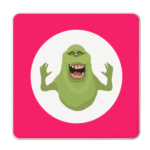 Ghostbusters Slimer - personalised beer coaster by Danny Welch