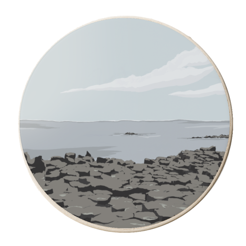 Giants Causeway Belfast - personalised beer coaster by Blythe Hawkins