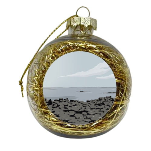 Giants Causeway Belfast - xmas bauble by Blythe Hawkins
