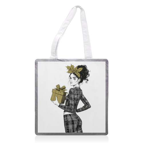 Gift for you - printed canvas tote bag by DejaReve
