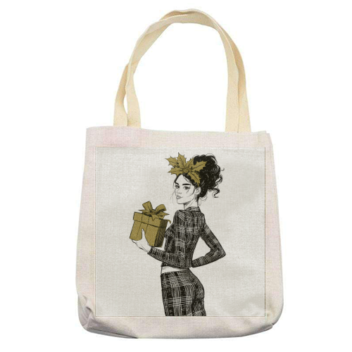 Gift for you - printed canvas tote bag by DejaReve