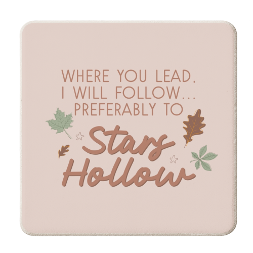 Gilmore girls stars hollow fall print - personalised beer coaster by The Girl Next Draw