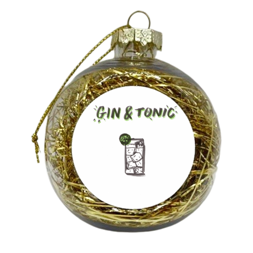 Gin and Tonic - xmas bauble by Stuart MacCabe