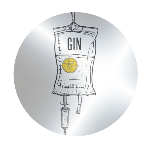 Gin Drip - Circle Sticker by Adam Regester