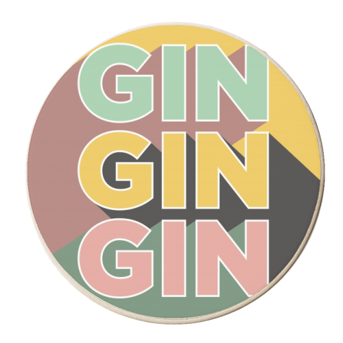 Gin Gin Gin - personalised beer coaster by Pop’s Prints