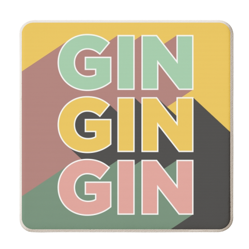 Gin Gin Gin - personalised beer coaster by Pop’s Prints