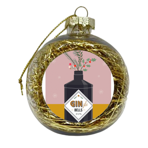 GIN-gle Bells - xmas bauble by Pop’s Prints
