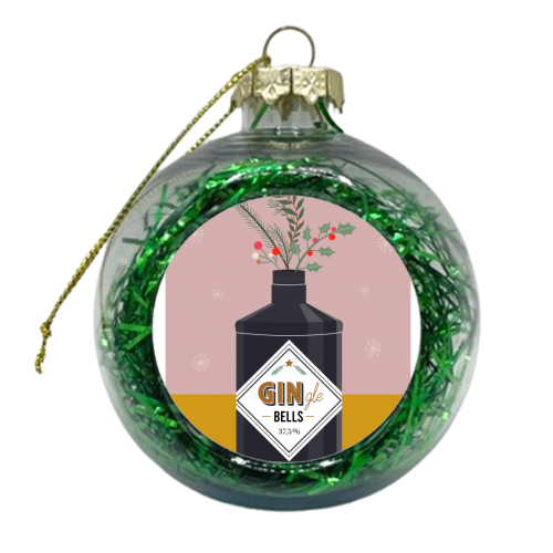 GIN-gle Bells - xmas bauble by Pop’s Prints