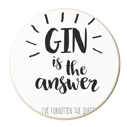 Gin Is The Answer - personalised beer coaster by Giddy Kipper