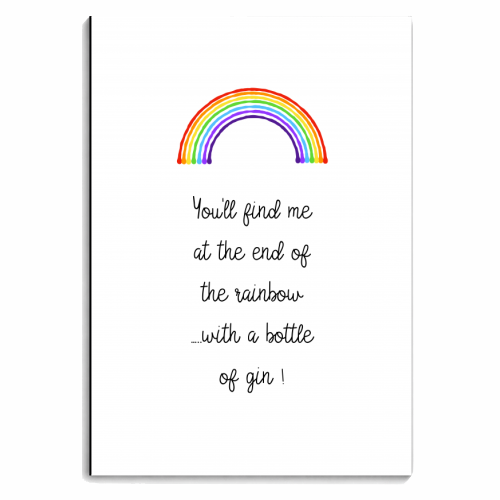 Gin & Rainbows Typography Print - personalised A4, A5, A6 notebook by Adam Regester