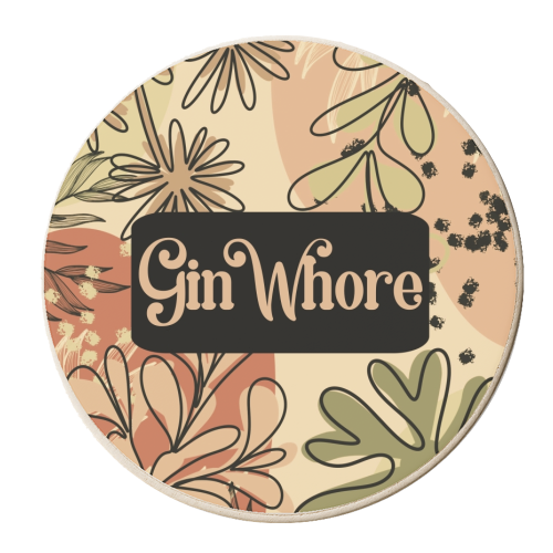 Gin Whore - personalised beer coaster by Giddy Kipper