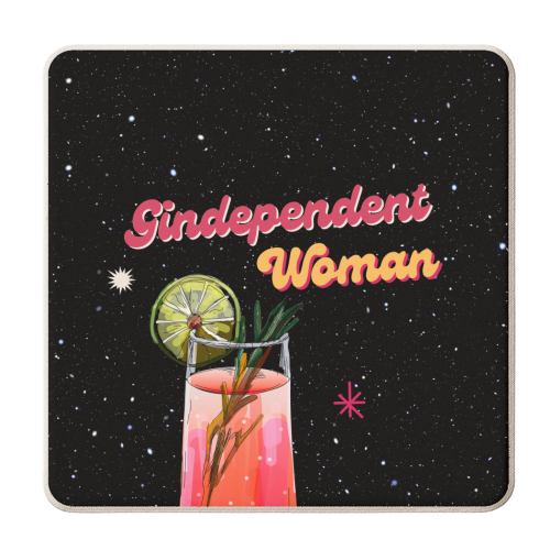 Gindependent Woman - personalised beer coaster by OhMC! Designs