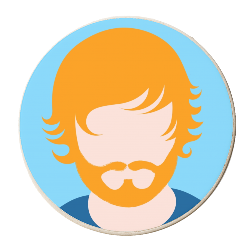 Ginger Ed - personalised beer coaster by Adam Regester