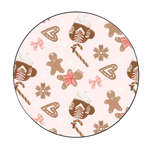 Gingerbread Cookies - Circle Sticker by Yaz Raja