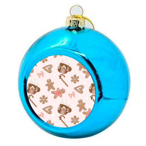 Gingerbread Cookies - colourful christmas bauble by Yaz Raja