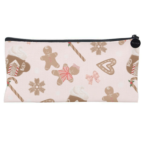 Gingerbread Cookies - flat pencil case by Yaz Raja
