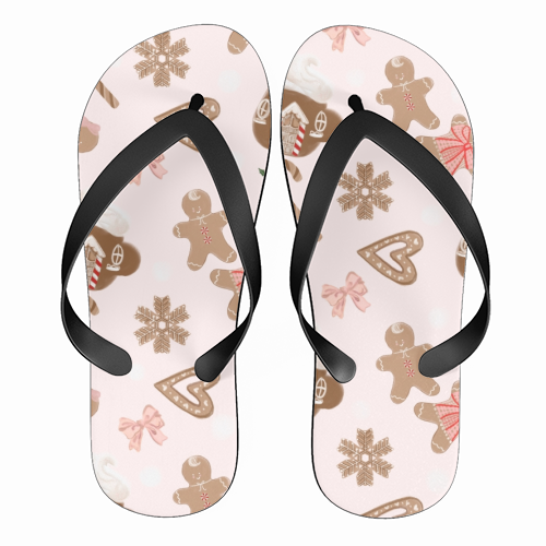 Gingerbread Cookies - funny flip flops by Yaz Raja