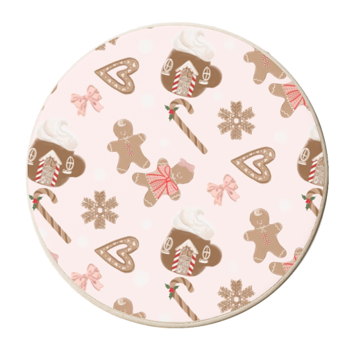 Gingerbread Cookies - personalised beer coaster by Yaz Raja