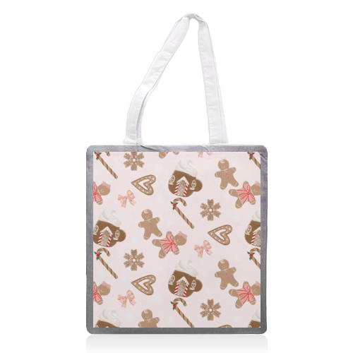 Gingerbread Cookies - printed canvas tote bag by Yaz Raja