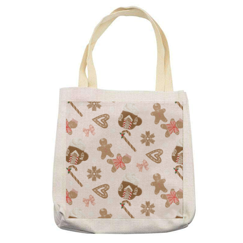 Gingerbread Cookies - printed canvas tote bag by Yaz Raja