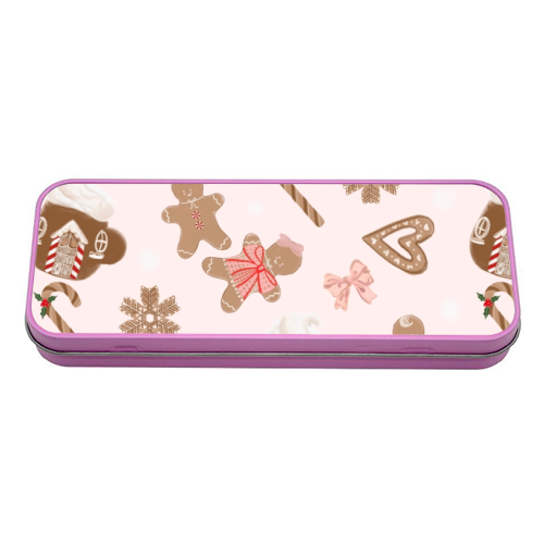 Gingerbread Cookies - tin pencil case by Yaz Raja