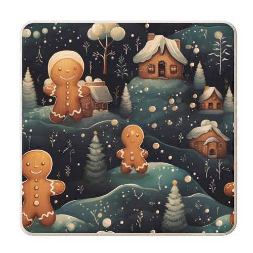 Gingerbread village - personalised beer coaster by haris kavalla