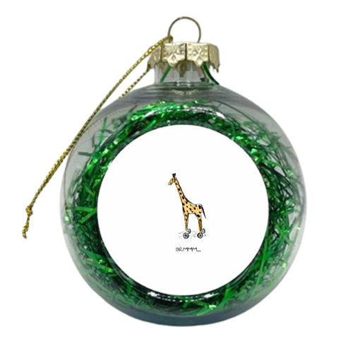 Giraffe on Wheels - xmas bauble by Ross Jardine