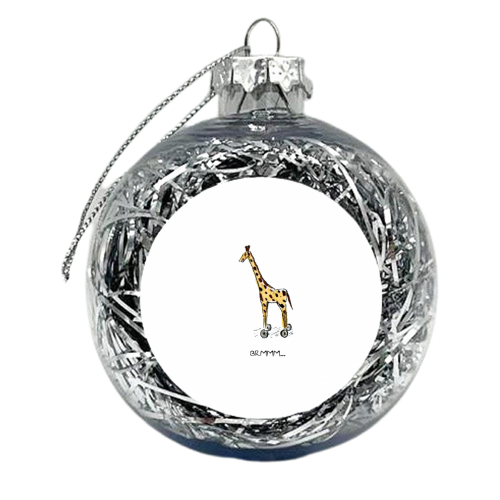 Giraffe on Wheels - xmas bauble by Ross Jardine