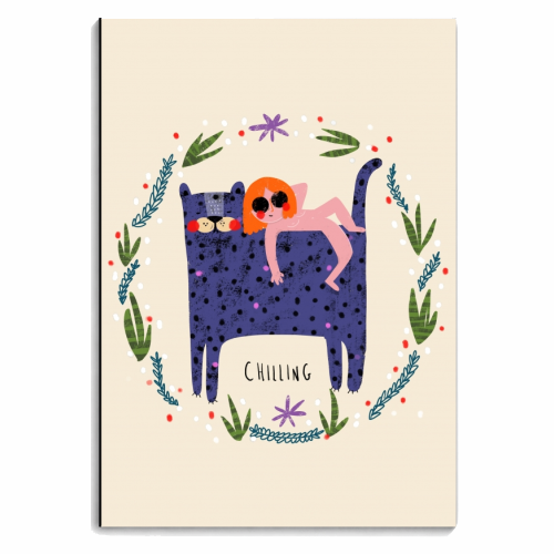 GIRL AND CAT - personalised A4, A5, A6 notebook by Nichola Cowdery