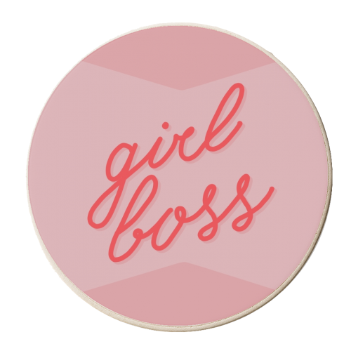 GIRL BOSS - personalised beer coaster by Hollie Mills