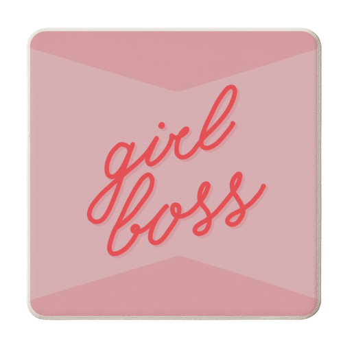 GIRL BOSS - personalised beer coaster by Hollie Mills