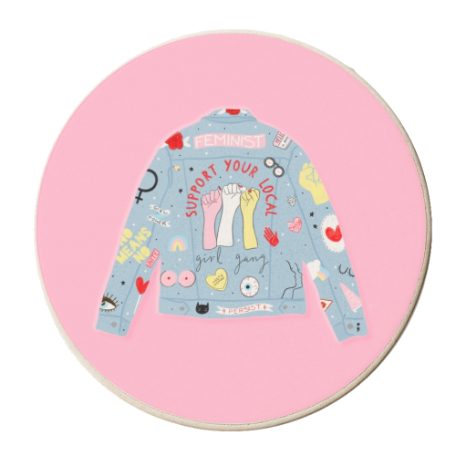 Girl Gang - personalised beer coaster by Alice Palazon