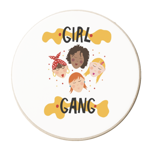 Girl gang - personalised beer coaster by Stonefoxes
