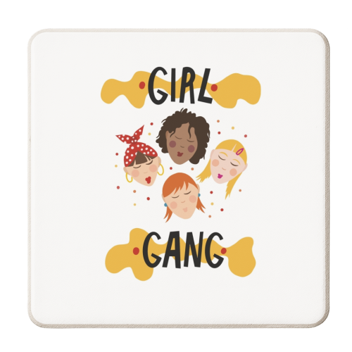 Girl gang - personalised beer coaster by Stonefoxes