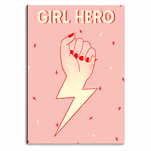 Girl Hero - personalised A4, A5, A6 notebook by Lisa Wardle