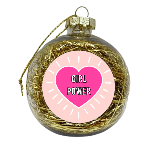 Girl Power Heart - xmas bauble by Adam Regester