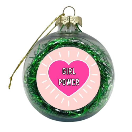 Girl Power Heart - xmas bauble by Adam Regester