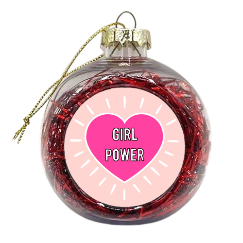 Girl Power Heart - xmas bauble by Adam Regester
