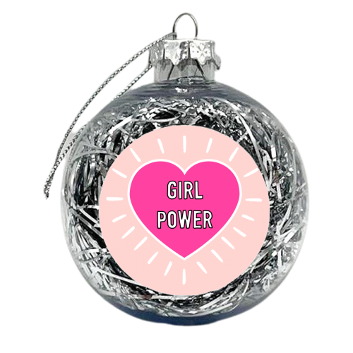Girl Power Heart - xmas bauble by Adam Regester
