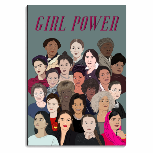 Girl Power inspirational women - personalised A4, A5, A6 notebook by Amina Pagliari