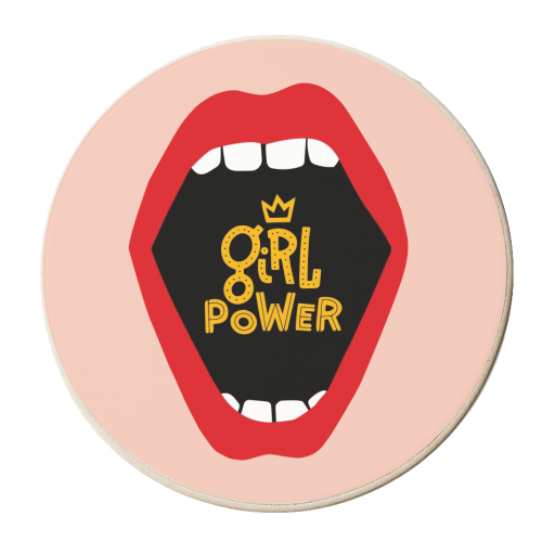 girl power - personalised beer coaster by muse inquietanti