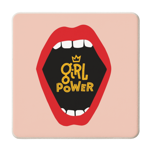girl power - personalised beer coaster by muse inquietanti