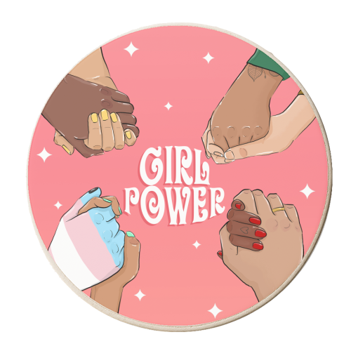 Girl Power! - personalised beer coaster by The Queer Store
