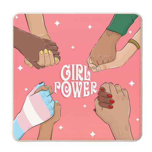 Girl Power! - personalised beer coaster by The Queer Store