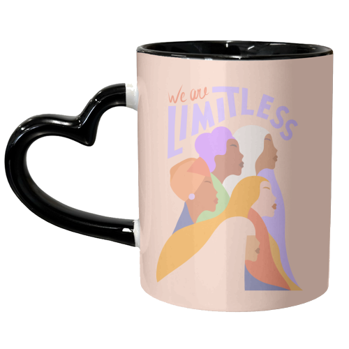 Girl Power Portrait - We are Limitless (colour) - unique mug by Dominique Vari