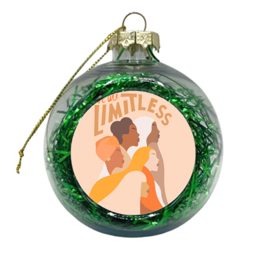 Girl Power - We are Limitless - xmas bauble by Dominique Vari