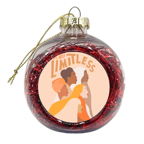 Girl Power - We are Limitless - xmas bauble by Dominique Vari