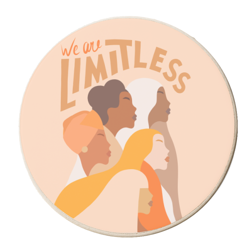 Girl Power - We are Limitless - personalised beer coaster by Dominique Vari
